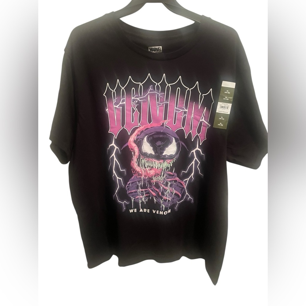 NWT Marvel Venom We Are Venom Lightning Graphic Tee Black XL - Picture 5 of 8